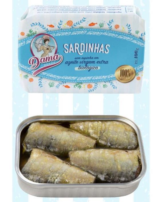 Sardiinid ökoloogilises ekstra neitsioliiviõlis, kondita (BIO) | Dama
