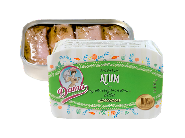 Tuna fillet in organic extra pure olive oil with dill BIO | DAMA